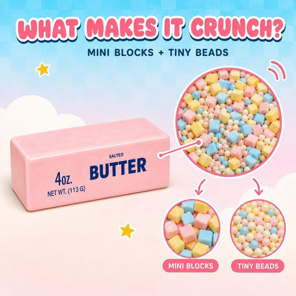 Crunchy ASMR Squishy Set - Block-Filled Sensory Toys for Satisfying Squeeze & Crunch