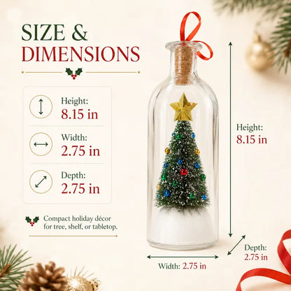 Recordable Christmas Message Bottle Ornament - Save Your Voice For A Meaningful Holiday Keepsake