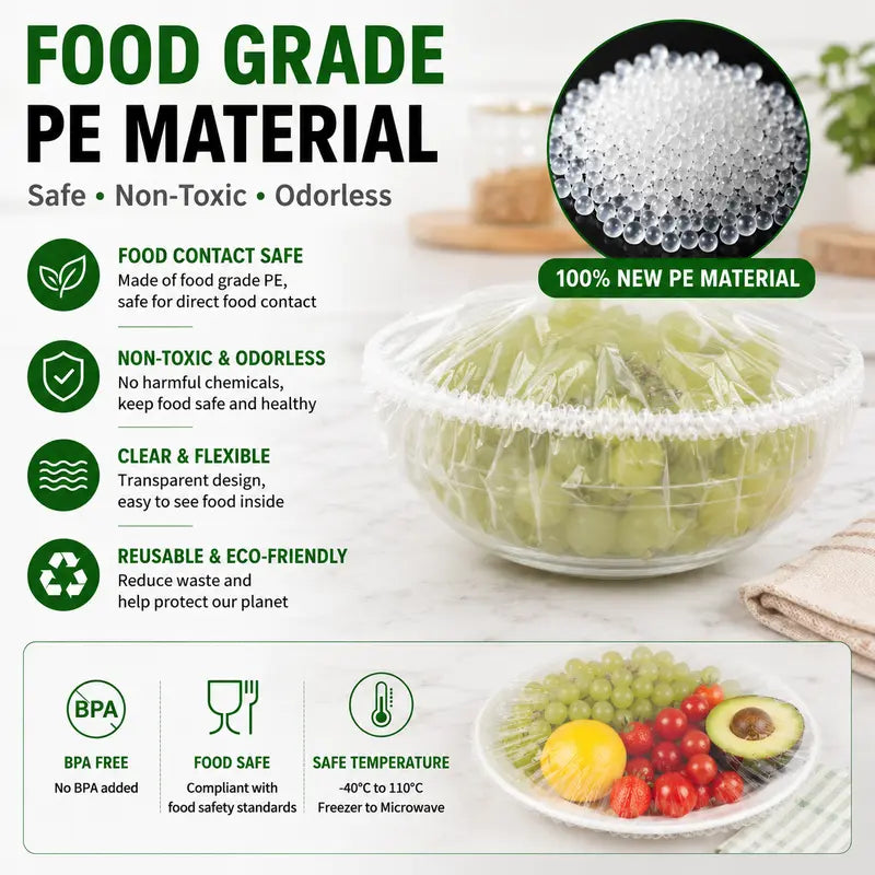 Elastic Stretch Food Covers – Instant Freshness & Zero-Waste Storage