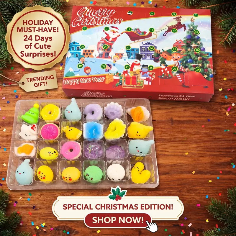 Christmas Squishy Advent Calendar – 24 Daily Mochi Surprises for Holiday Fun
