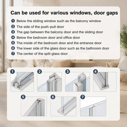 Adhesive Weather Stripping - Peel & Stick Seal for Door & Window Gaps