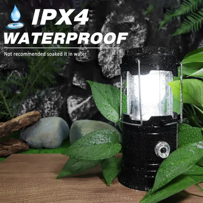 Ultra-Bright Solar Rechargeable LED Camping Lantern & Flashlight