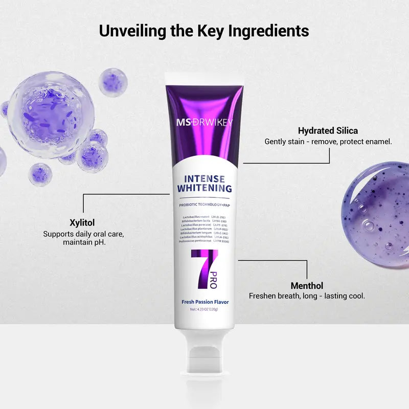 Purple Whitening Toothpaste – 7-Probiotic Formula For A Brighter, Fresher Smile