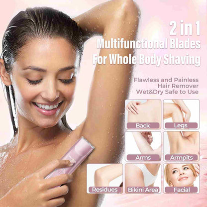 Painless Dual-Head Women Electric Shaver for Flawless Smooth Skin