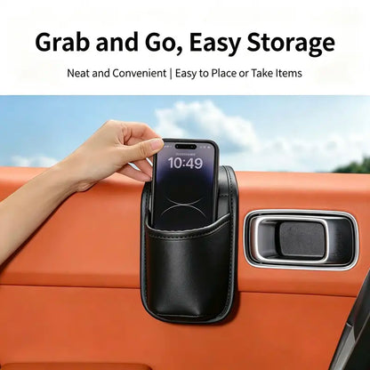 Instant Leather Car Door Storage Pocket Organizer