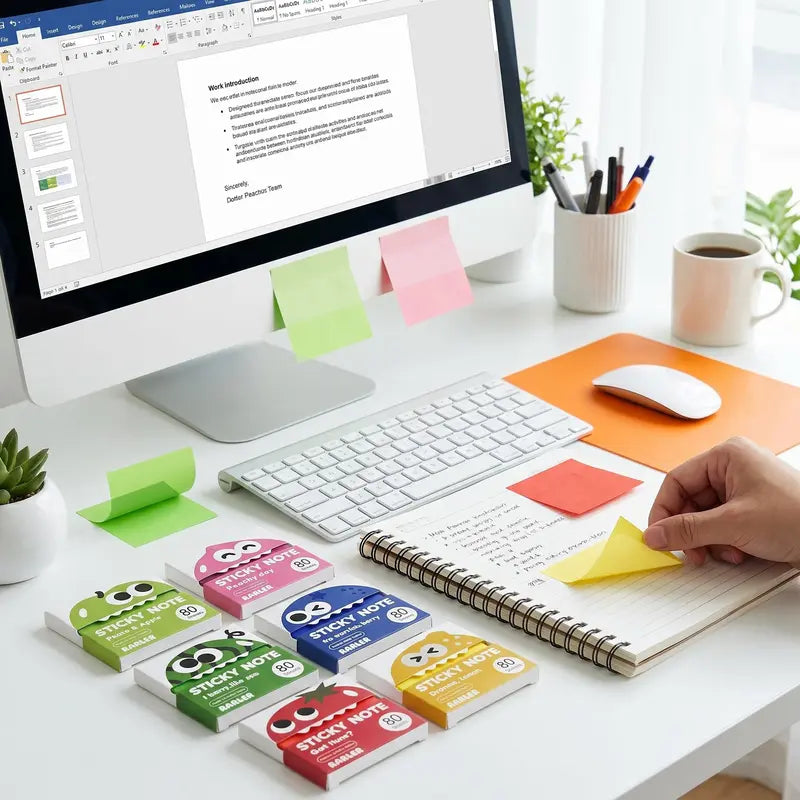 Cute Pull-Out Sticky Notes - Fun Transparent Design For Smarter Notes & Creative Organization