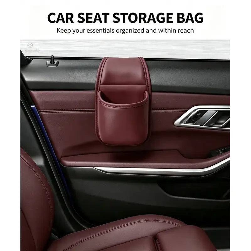Instant Leather Car Door Storage Pocket Organizer