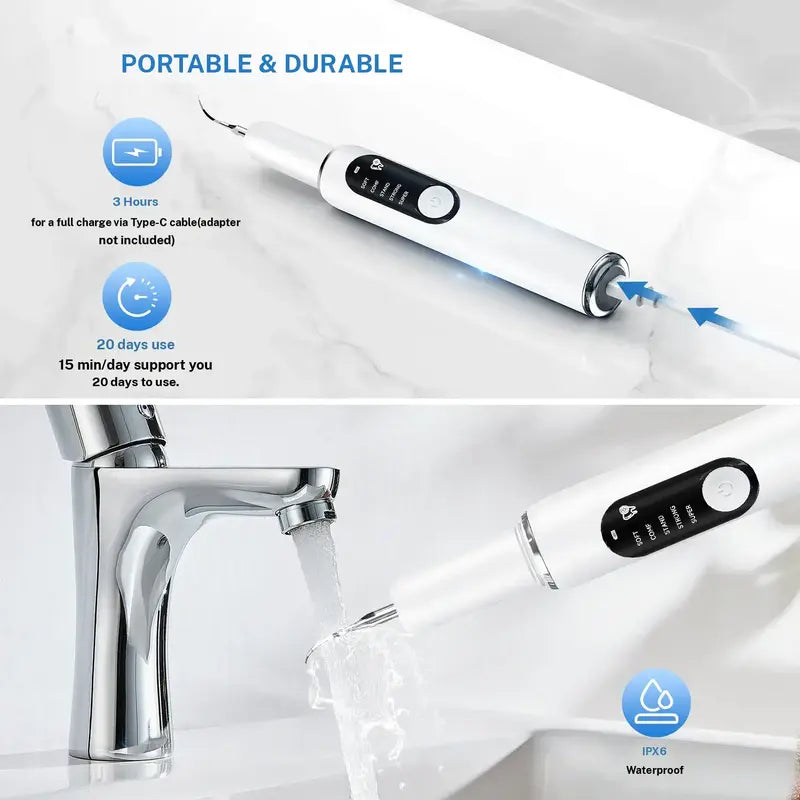 Ultrasonic Dental Cleaner - Sonic Vibration Technology For A Cleaner, Fresher Smile