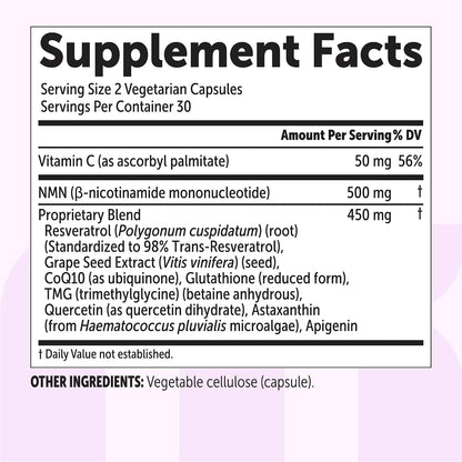 NMN Complex Capsules - 10-in-1 Daily Formula for NAD+ Support