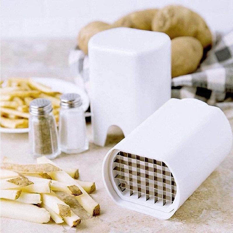 2-in-1 French Fry Cutter - Push-Down Grid Design For Perfect Homemade Fries