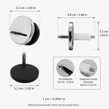 Toilet Seat Expansion Bolts - Top-Mount Lock for a Stable, Wobble-Free Seat
