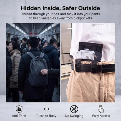 Anti-Theft Passport Pouch - Slim Hidden Storage for Safer Travel