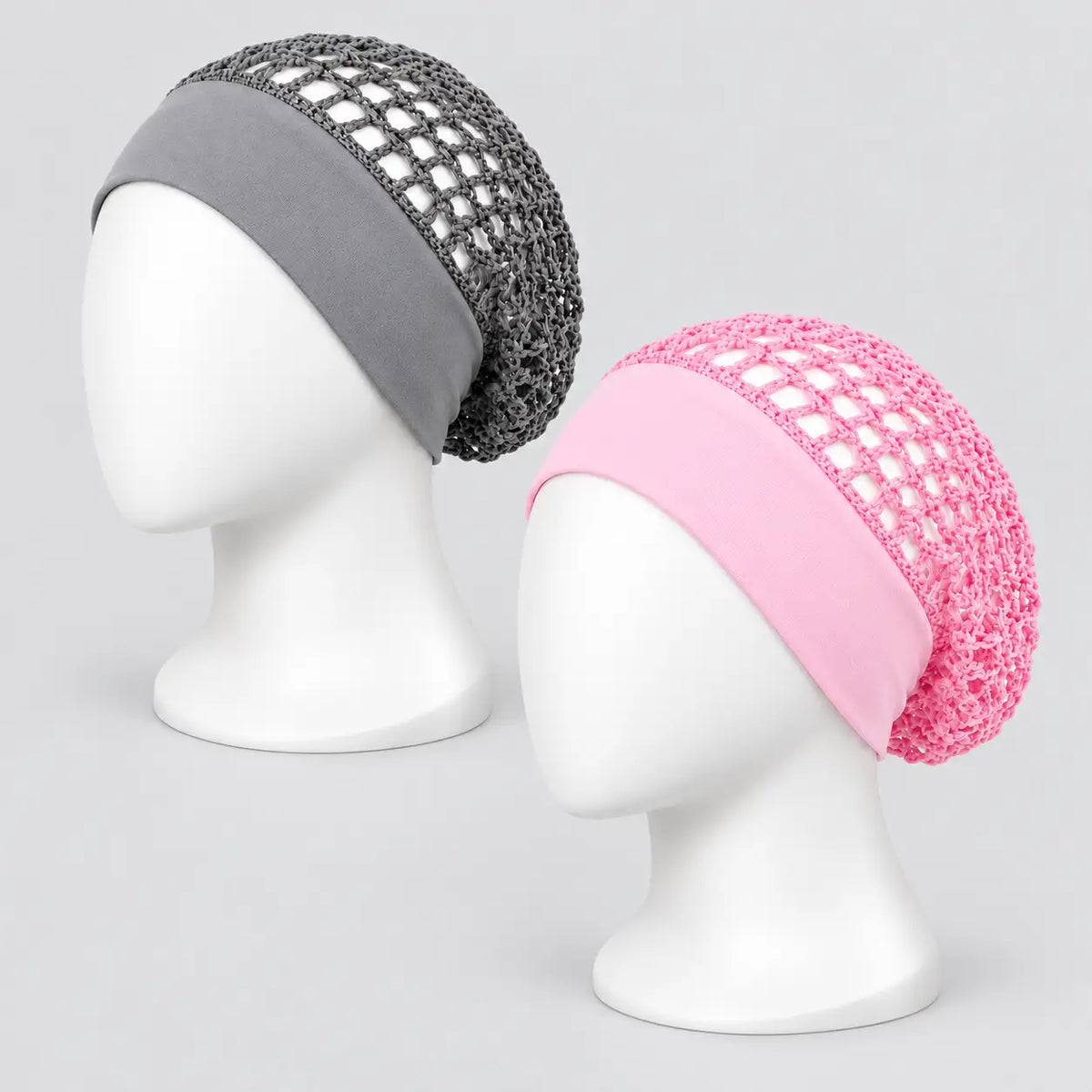 2-Piece Sleeping Cap Set - Wide Stretch Band For Comfortable Overnight Hair Protection