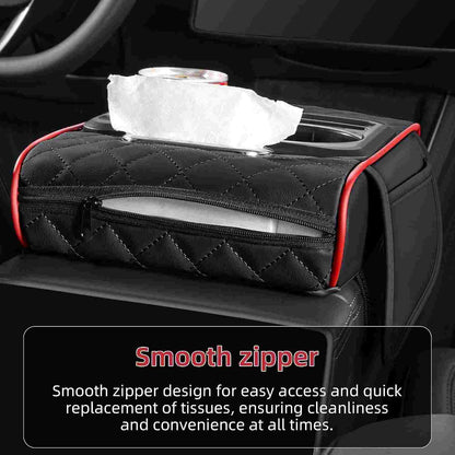 Multifunctional Nappa Leather Car Armrest Storage Pad - 2 Pack per Set