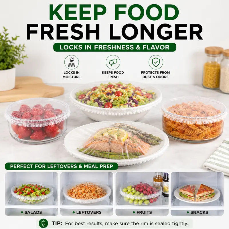 Elastic Stretch Food Covers – Instant Freshness & Zero-Waste Storage