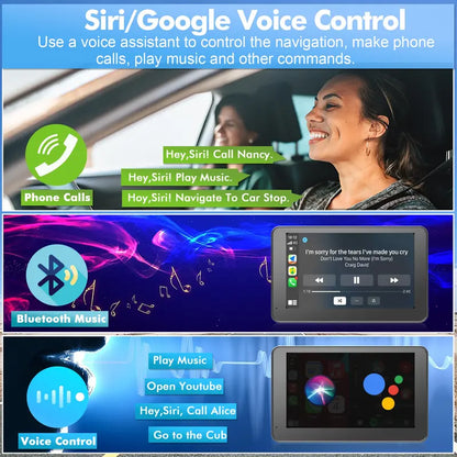 Instant Wireless CarPlay & Android Auto Touchscreen – Plug & Play Smart Car Display