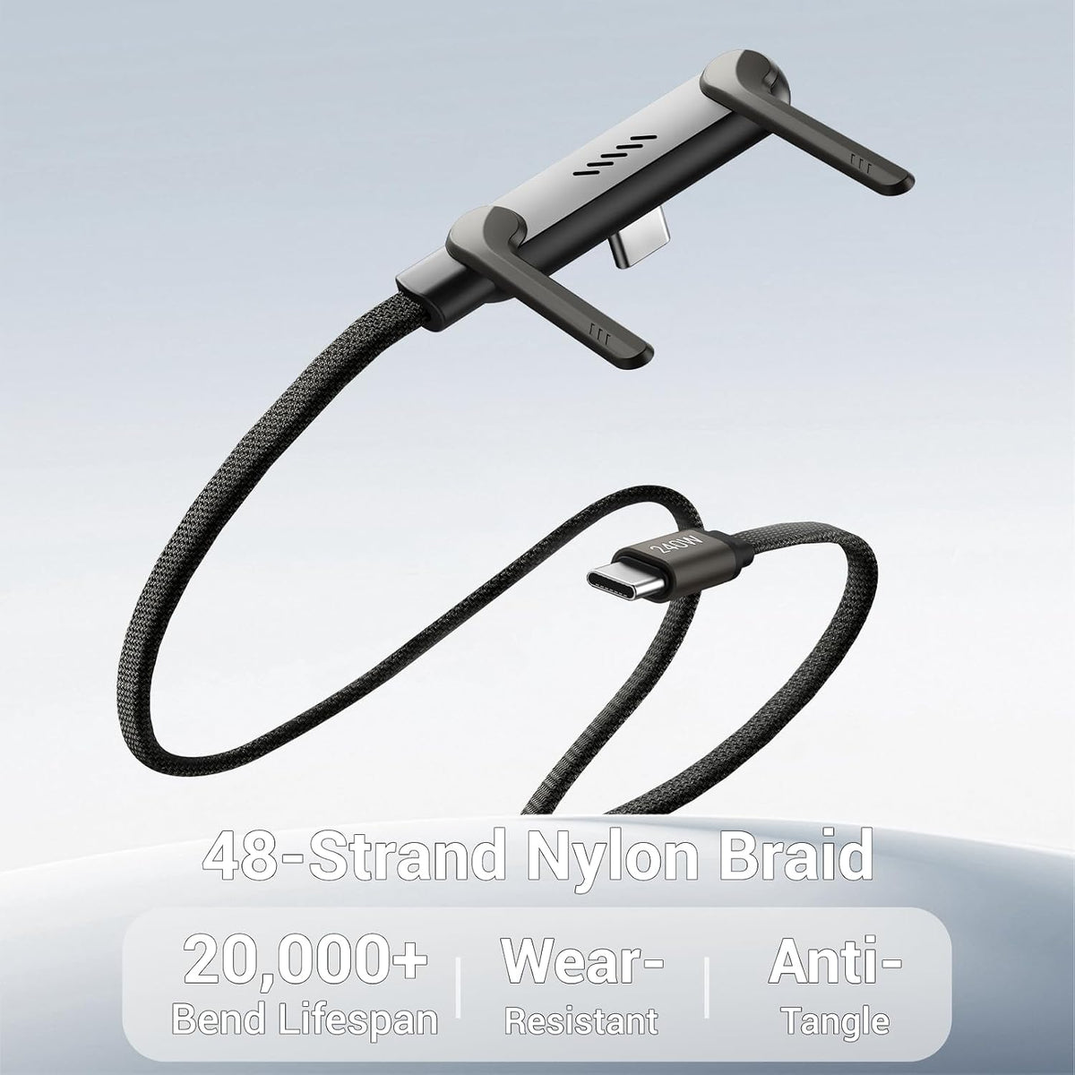 2-in-1 Charging Cable – Built-In Foldable Stand For Hands-Free Charging