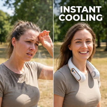 Portable Neck Fan - 5-Speed Hands-Free Cooling For Hot Days
