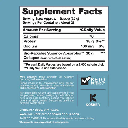 Collagen Bio-Peptides Powder – 20g Per Serving for Your Daily Routine