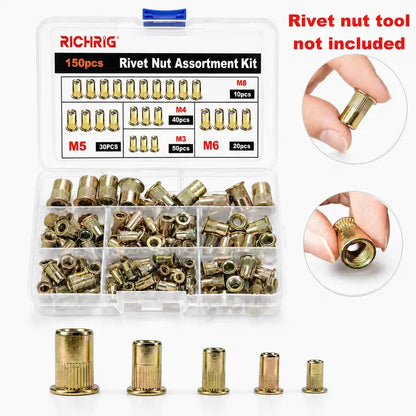 Heavy-Duty Hand Rivet Nut Tool Kit - Fast & Effortless Thread Fastening