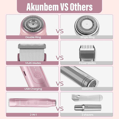 Painless Dual-Head Women Electric Shaver for Flawless Smooth Skin