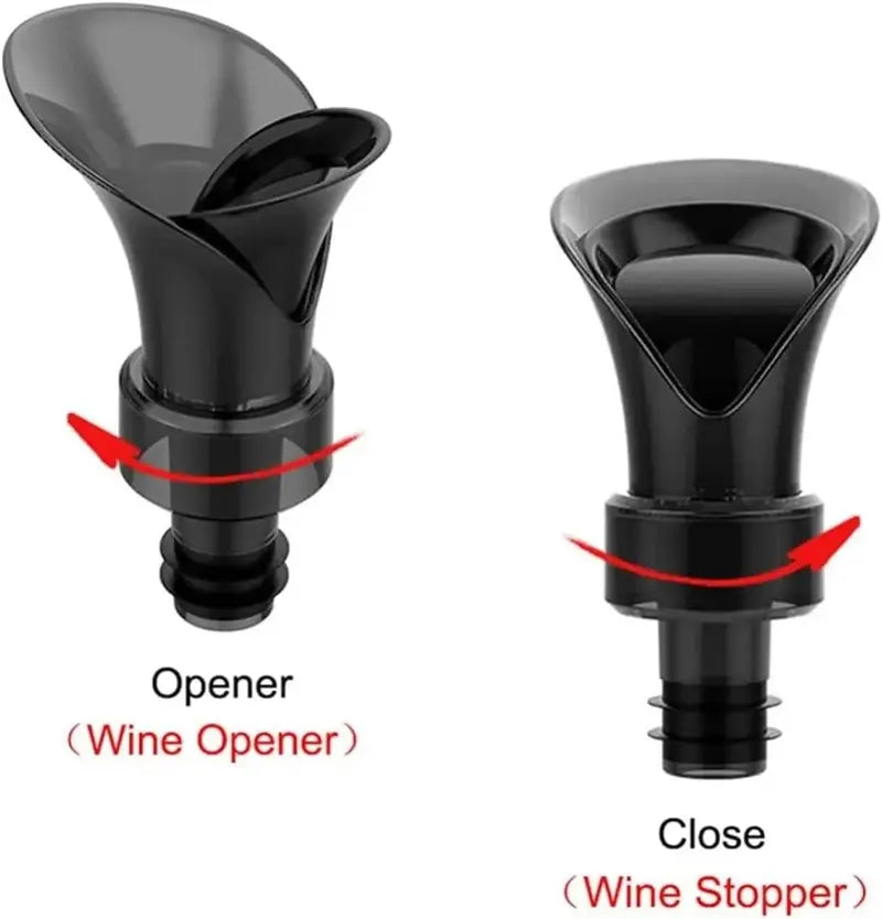 2-in-1 Petal Wine Pourer & Airtight Stopper - No Drips, Instant Freshness