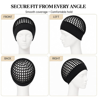 2-Piece Sleeping Cap Set - Wide Stretch Band For Comfortable Overnight Hair Protection