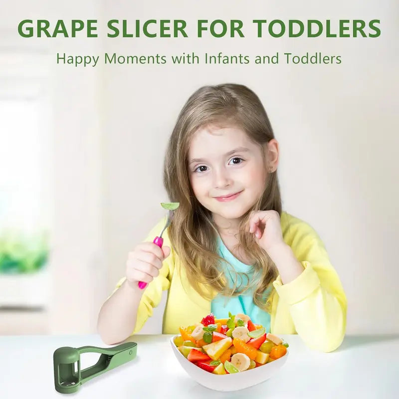 Toddler Snack Cutter - One Press Quarter Cutting For Easy Snack Prep