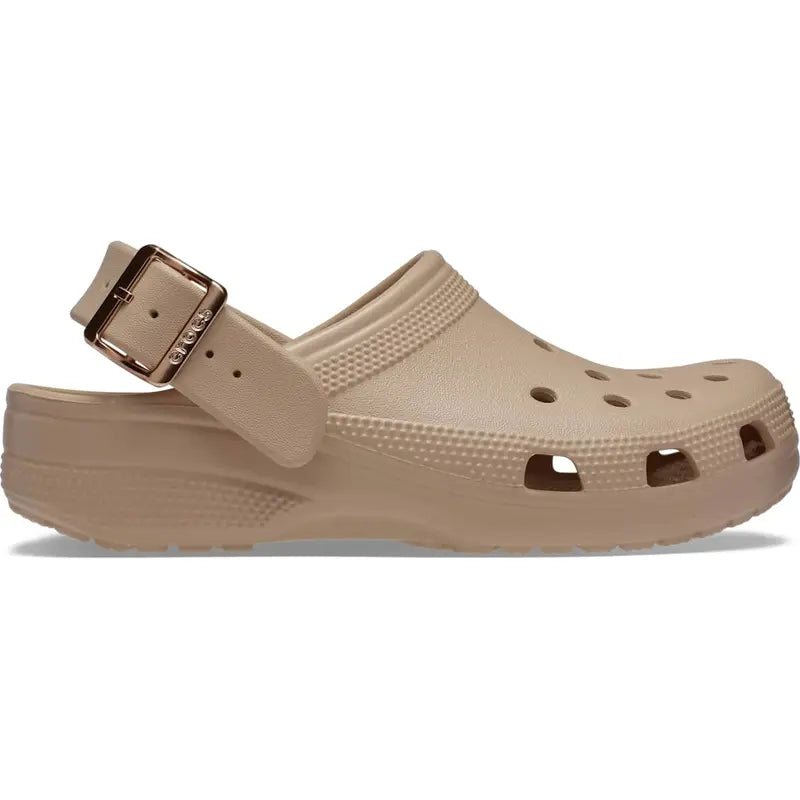 Elevate Everyday Comfort with Metallic Accent Platform Clogs