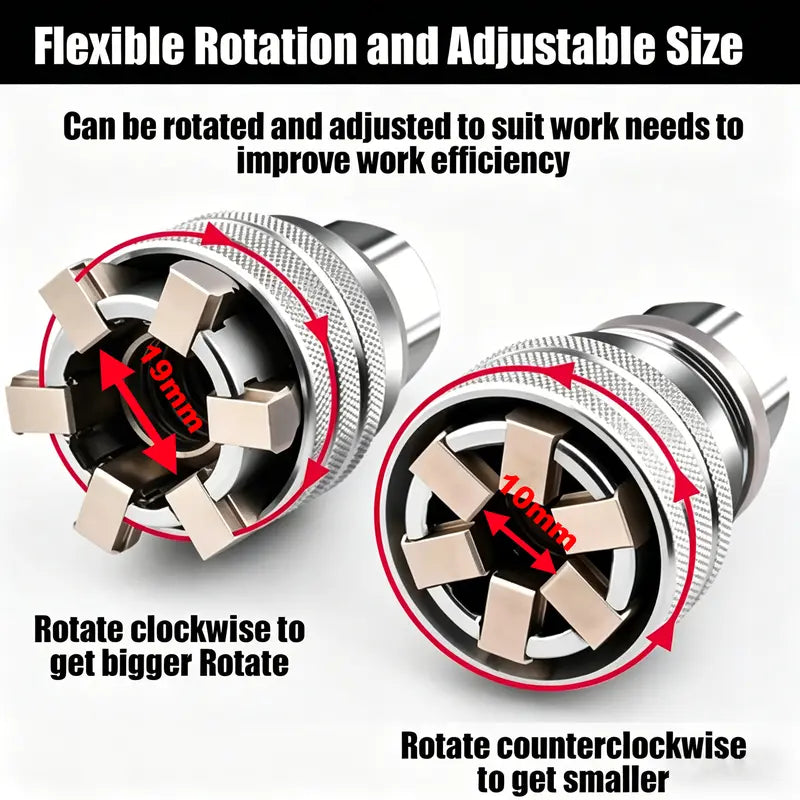 10-19mm Adjustable Multi-Function Universal Magic Socket Wrench Tool