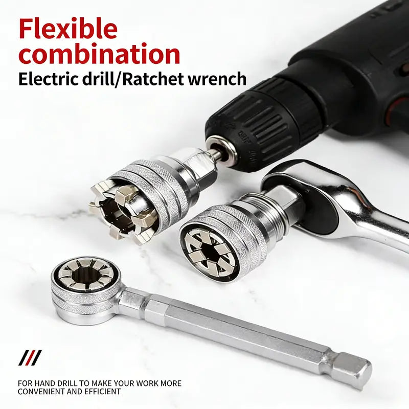 Universal Socket Wrench – Instantly Adapts To Any Size & Shape