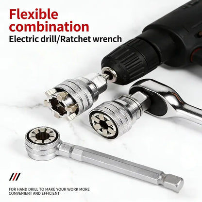 Universal Socket Wrench – Instantly Adapts To Any Size & Shape