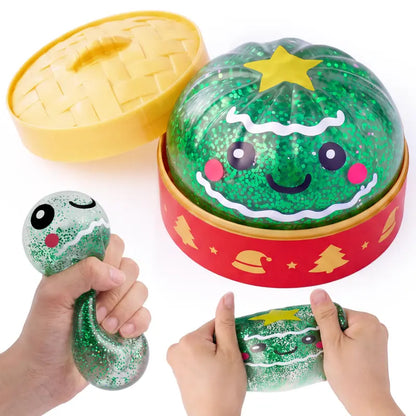 Christmas Glitter Dumpling Stress Relief Squishy Toys