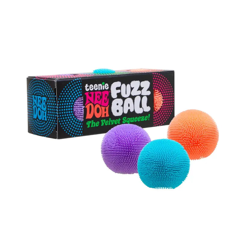 NeeDoh Teenie Fuzz Ball 3-Pack – Sensory Fidget Toy with Velvet Texture | Buy 1 Get 1 Free