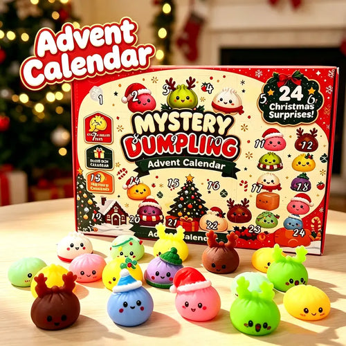 Christmas Mini Squishies Advent Calendar 2026, 24‑Day Dumpling‑Shaped Countdown Calendar