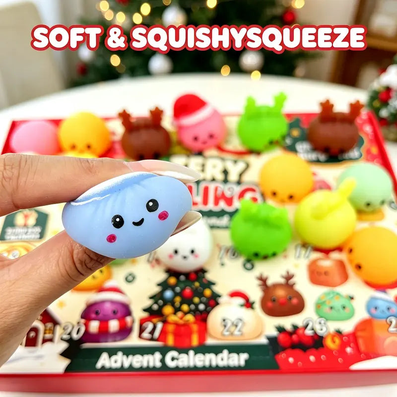 Christmas Mini Squishies Advent Calendar 2026, 24‑Day Dumpling‑Shaped Countdown Calendar