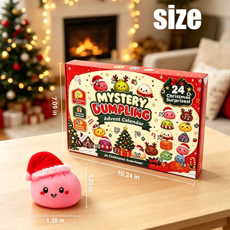 Christmas Mini Squishies Advent Calendar 2026, 24‑Day Dumpling‑Shaped Countdown Calendar