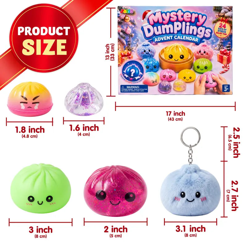 JOYIN 24 Pcs Mystery Dumpling Toys Advent Calendar
