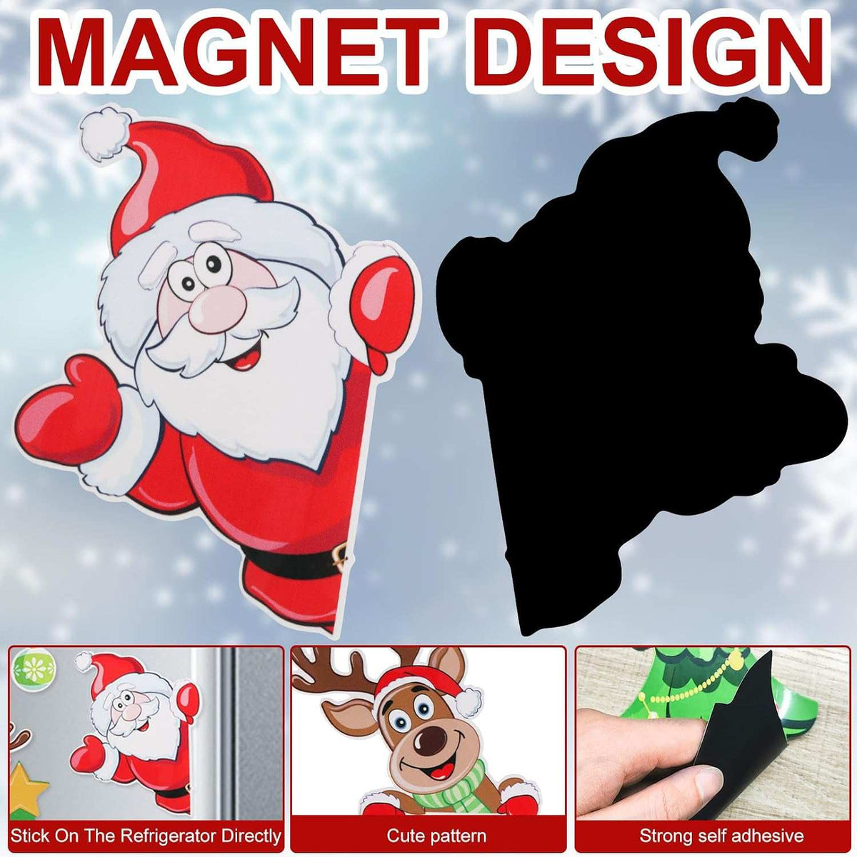 Christmas Refrigerator Magnets,Christmas Tree Magnets for Fridge Stickers Decoration