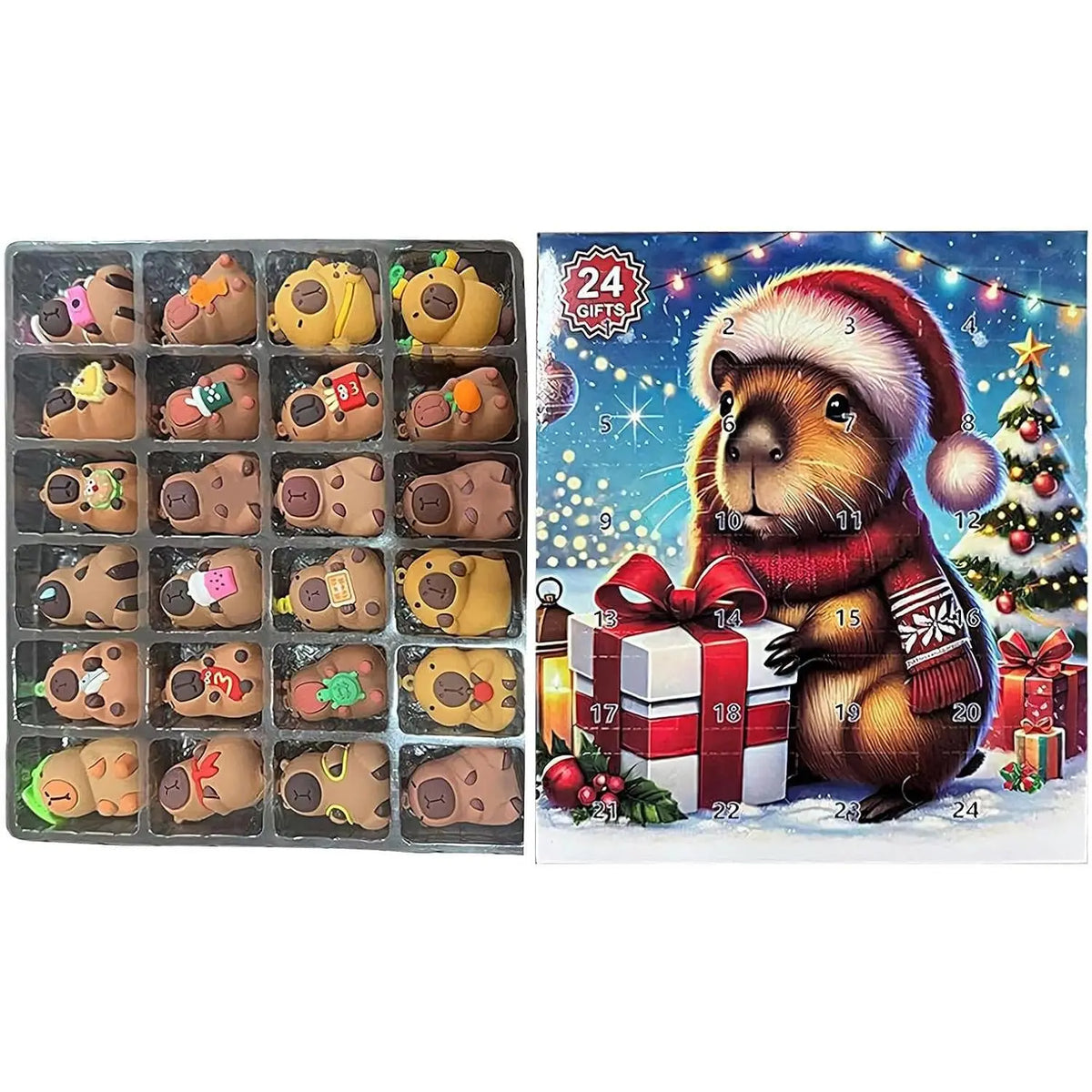 Capybara Advent Calendars 2026, 24 Days Christmas Countdown Toys