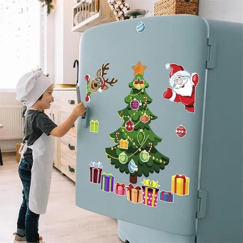 Christmas Refrigerator Magnets,Christmas Tree Magnets for Fridge Stickers Decoration