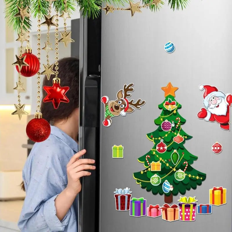 Christmas Refrigerator Magnets,Christmas Tree Magnets for Fridge Stickers Decoration