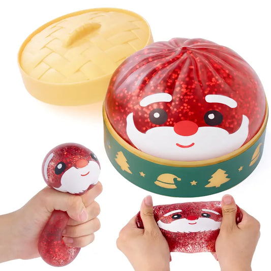 Christmas Glitter Dumpling Stress Relief Squishy Toys