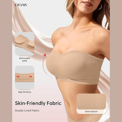 Seamless Strapless Bra - Invisible Support That Stays In Place