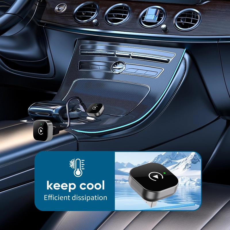 Wireless CarPlay & Android Auto Adapter: Instant Auto-Connect 2-in-1 Converter