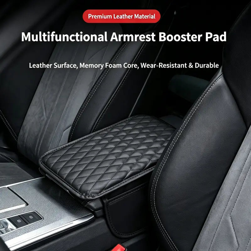 Ergonomic Memory Foam Car Armrest Cushion with Storage