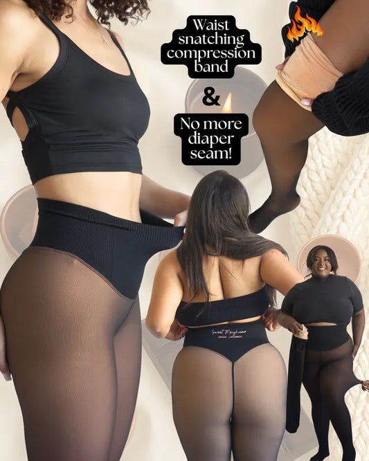 Fleece Lined Tights with Waist-Snatching Compression Band | Buy 1 Get 1 Free