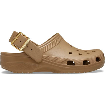 Elevate Everyday Comfort with Metallic Accent Platform Clogs