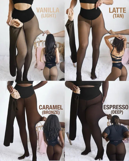 Fleece Lined Tights with Waist-Snatching Compression Band | Buy 1 Get 1 Free