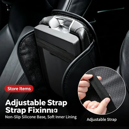 Ergonomic Memory Foam Car Armrest Cushion with Storage